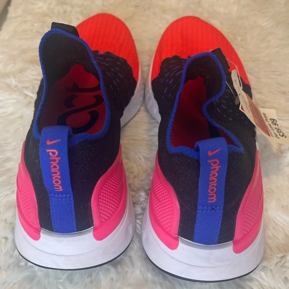 Nike React Phantom Run Flyknit 2 Black Bright Crimson Women’s Size 10 - Picture 7 of 15